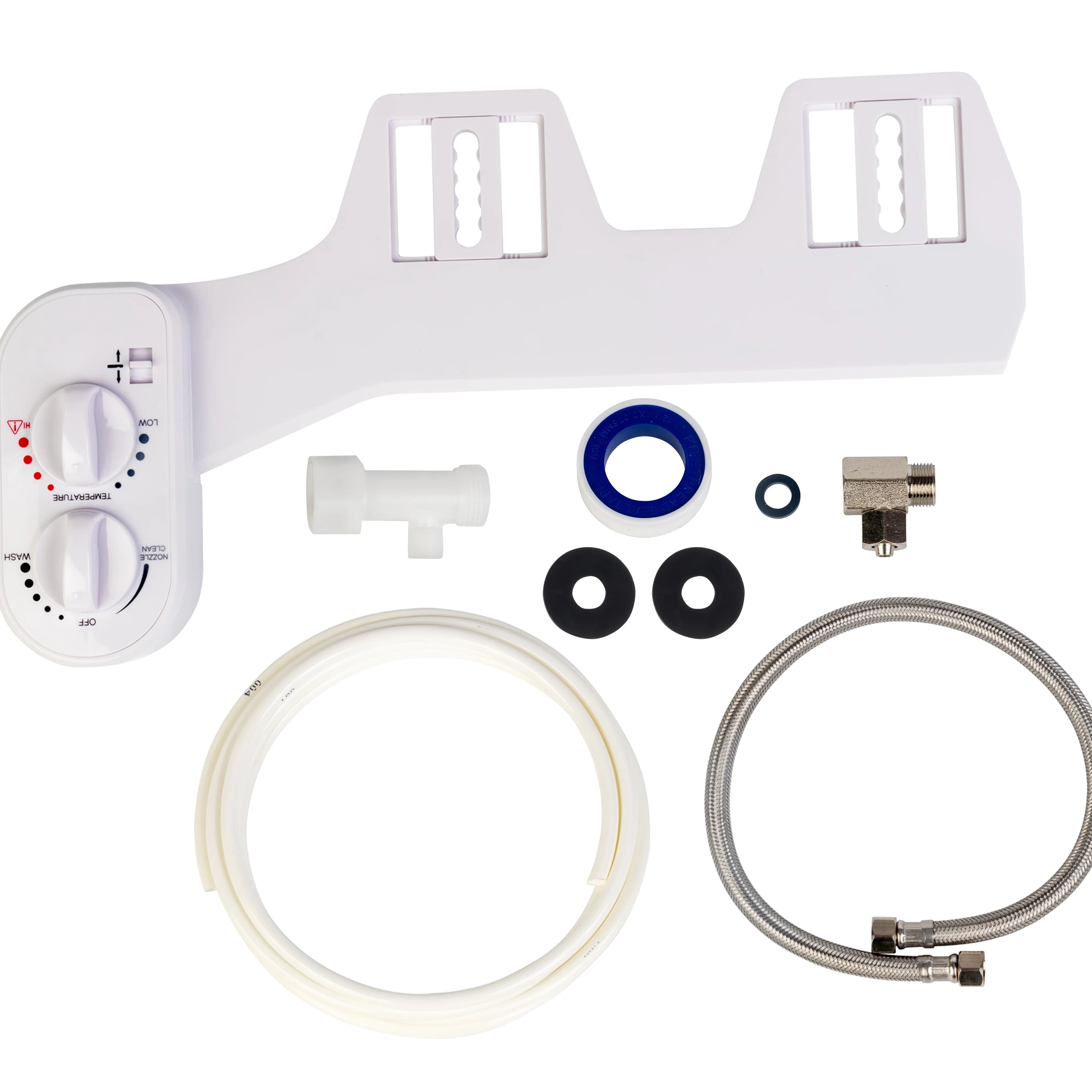 Floor Mounted Hot and Cold Water Manual Adjustable Angle Nozzle Sprayer Toilet Bath Bidet