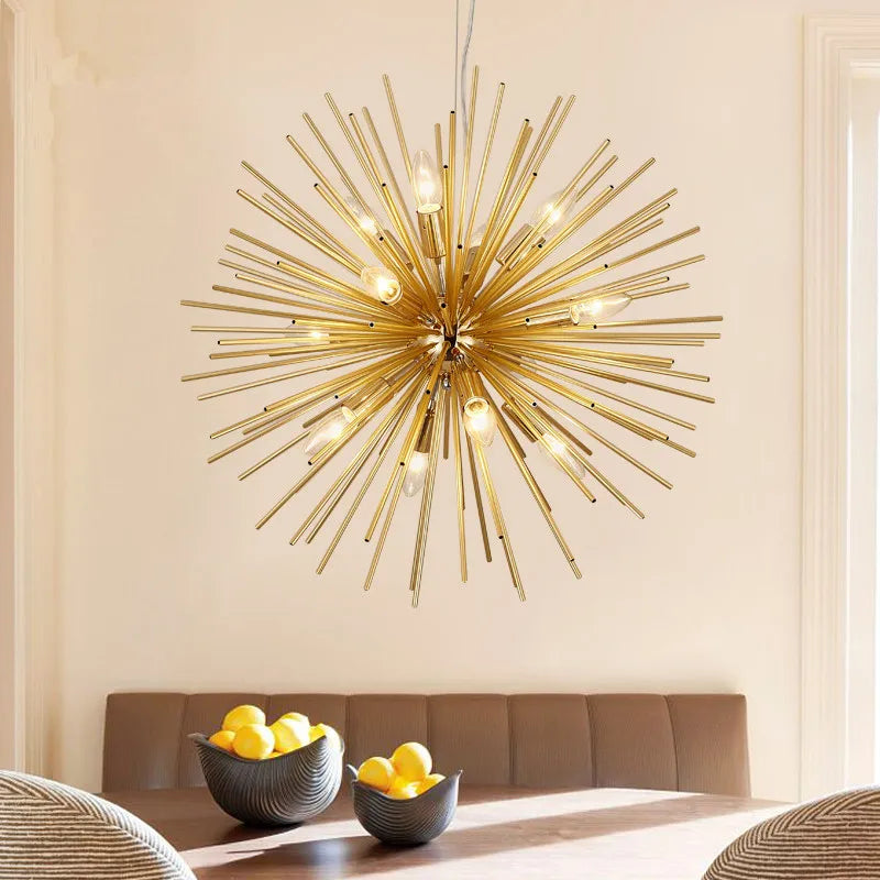 Professional Factory Globe Gold Pendant Lamp Aluminium Round Gold Chandelier Pendant Light for Home Hotel JY9212