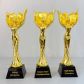 Gold Resin Angel Lady Event Crystal Trophy Award MH-NJ0207