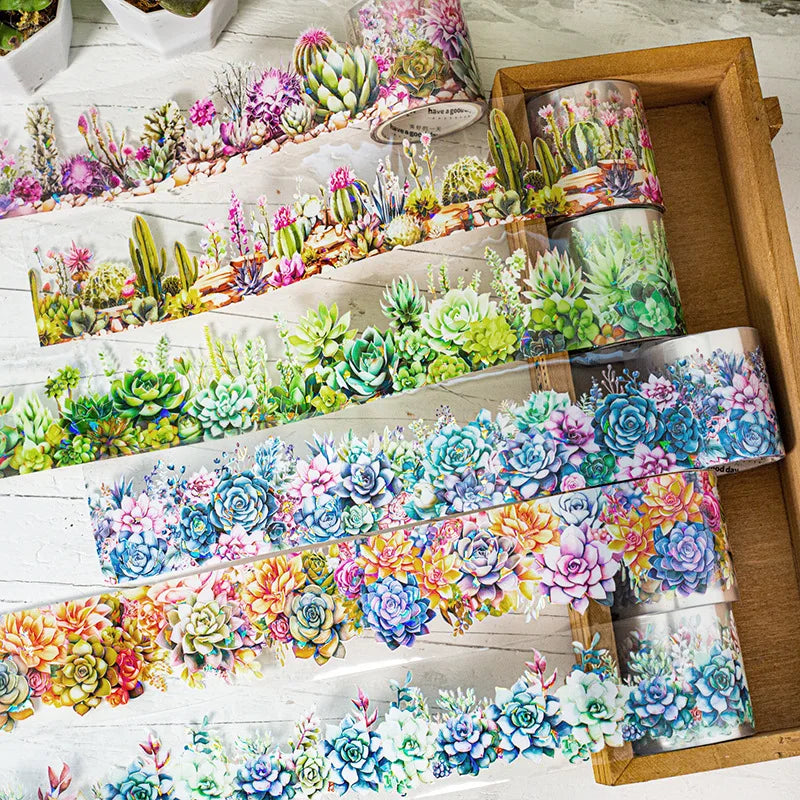 1Roll Larger Than Nature's Words Series Plant Landscaping Theme Handbook Material Bottoming Collage DIY