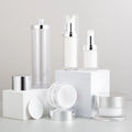 Acrylic Body Lotion Pump Sprayer 30ml/50ml/100ml Luxury Silver Airless Plastic Packaging