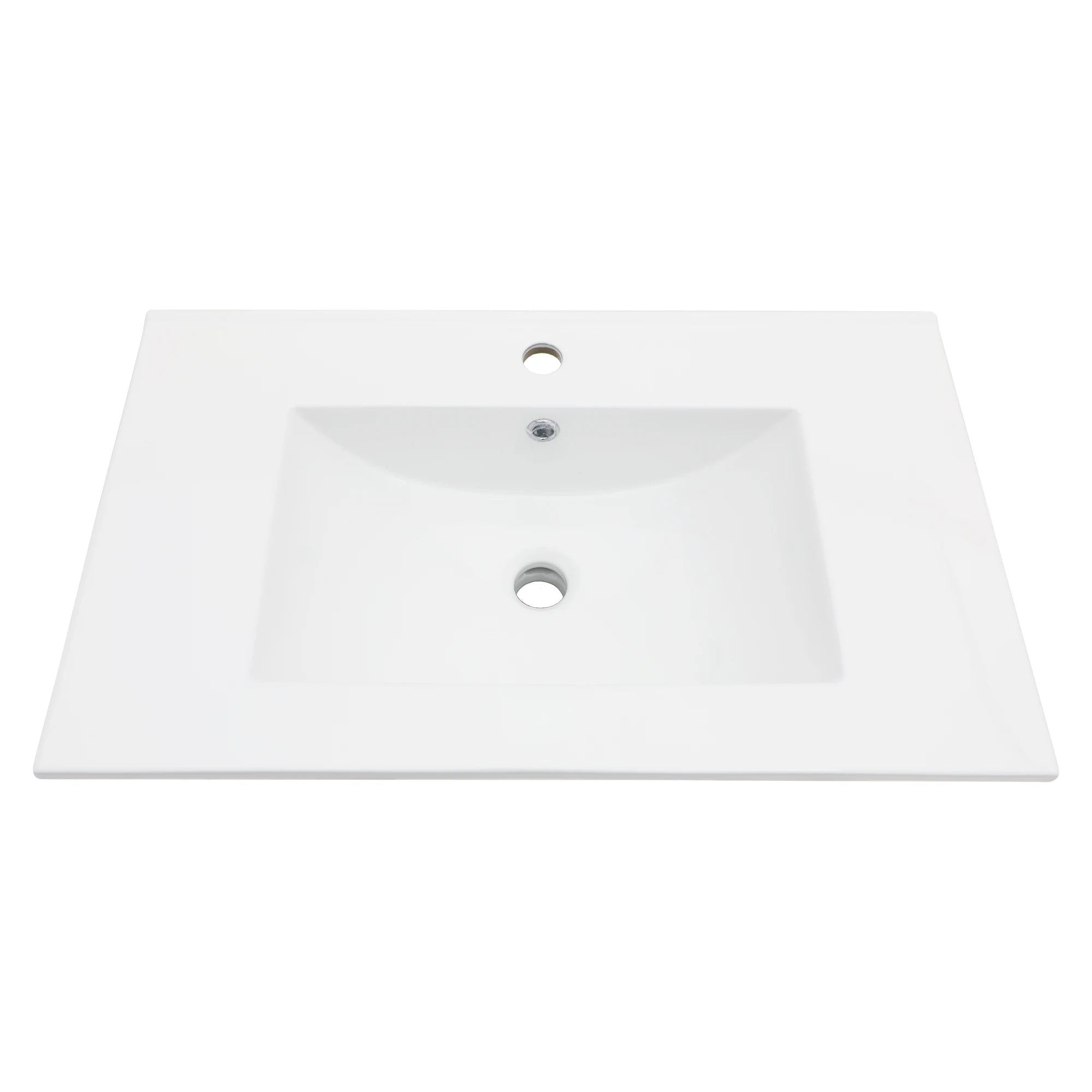 Sarlai Drop in Rectangle Feather Edge Thin Edge Cabinet  Top White Ceramic Bathroom Accessory Small Corner Fancy Wash Basin