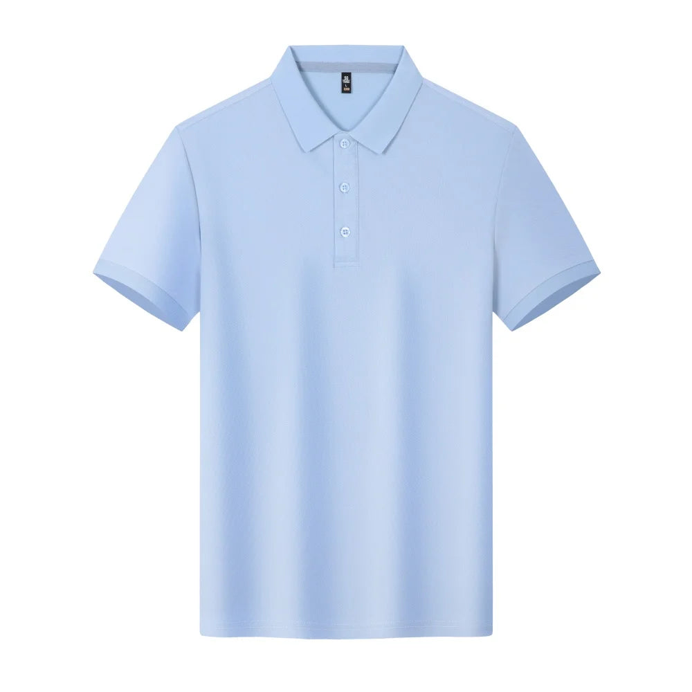 Wholesale Unisex UPF 50+ Golf Polos Custom Logo Printed Plain Men's Polo Shirts Sorona Polyester Polo Shirts for Men