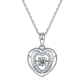 Factory Direct Supply Shiny 925 Melee Engagement Circle Moissanite Silver Necklace for Girl Women