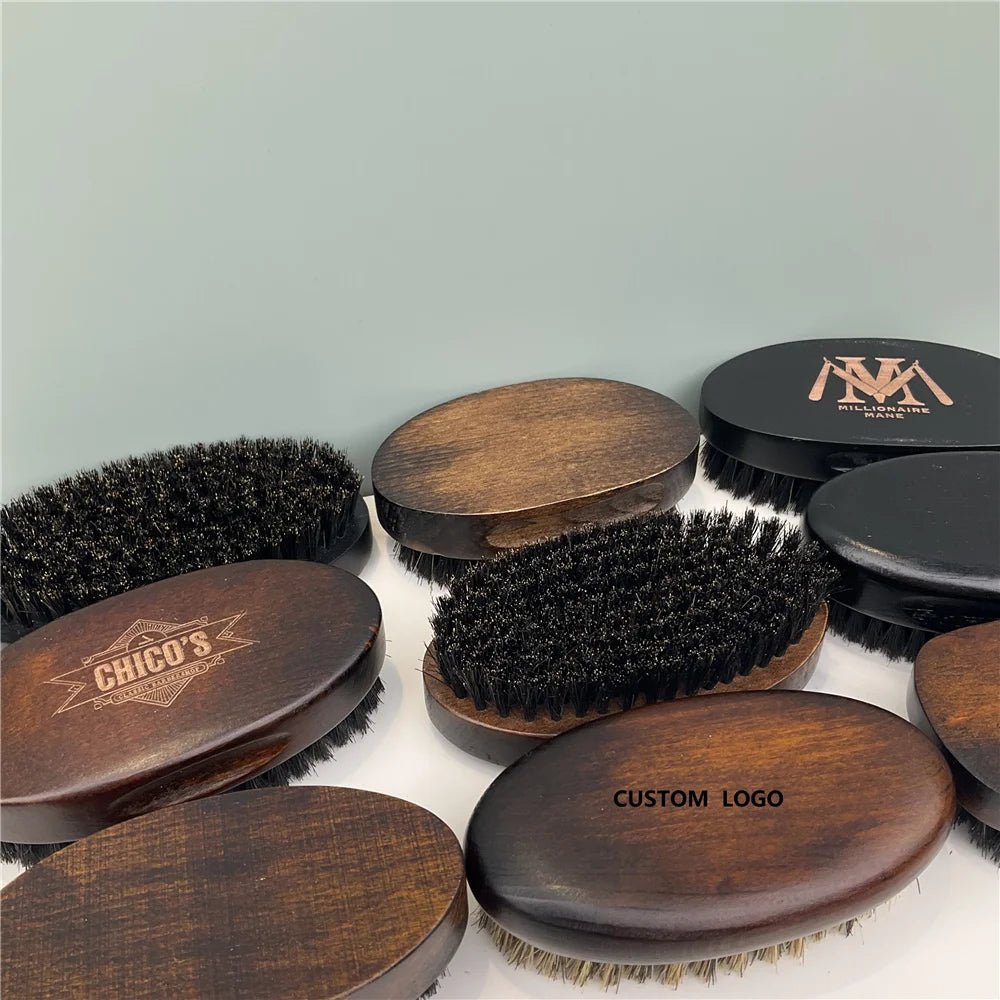 Wholesale Latest Retro Color Men's Beard Brush Removal Brush High Quality Beech Wood Bristle Beard Shaving Brush