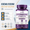 Fermented Wheat Germ Spermidine Extract Capsules Private Label Custom Brand OEM ODM Formulator GMP ISO Source Factory