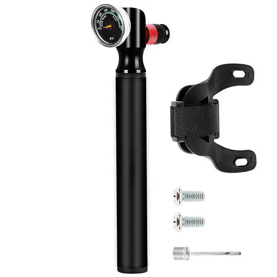 High-Pressure Digital 12V Mini Portable Aluminum Alloy Bicycle Tire Inflator Pump with Gauge 20.5 Bar/300 PSI