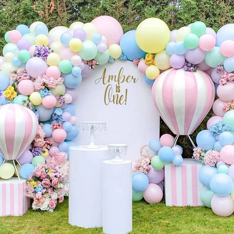 111pcs Party Decoration Balloon Arch Set Macarons rainbow Color Birthday LaTeX Balloon Chain Set