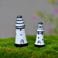 DIY Dollhouse Miniature Toy European-style Lighthouse Figurine Car Sand Table Landscaping Decoration