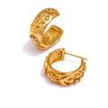JINYOU 460 316 Stainless Steel Hoop Earrings 2025 Moon Star Sun Female Fashion Round Circle Geometric Earrings Jewelry MegaBDM