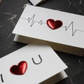 Wholesale DIY Three-dimensional Heartbeat Card Love I You for Valentine's Day and Mother's Day Greetings Made of Paper