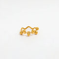 High End 18K PVD Gold Plated Waved Bead Dainty Rings Stainless Steel Rings for Women Trendy Jewelry