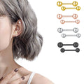 Stainless Steel Silver Black Gold Plated Body Jewelry Fashion Pierced Ear Lip Studs Zircon Earring Barbell Piercing Jewelry