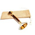 DIY Summer Welcome Yellow Tiger Eye Massage Roller Skin Care Lifting Facial Roller with Box for Business Gifts