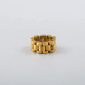 Fashion Golden Engagement Ring Stainless Steel Plating Gold Chain Rings for Men's Party Decor Jewelry