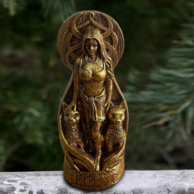Paganism Altar Resin Sculpture WJB29 Freya Pagan Resin Ornaments New God Greek Goddess Statue Altar Garden Decoration