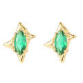 INS Mini Stud in Color 925 Sterling Silver Hot Selling Products 2023 Summer Green Zirconia Earrings