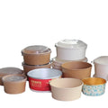 Disposable Paper Noodle Bowl Takeout Paper Box Serving Round Ramen Rice Soup Salad Paper Bowl