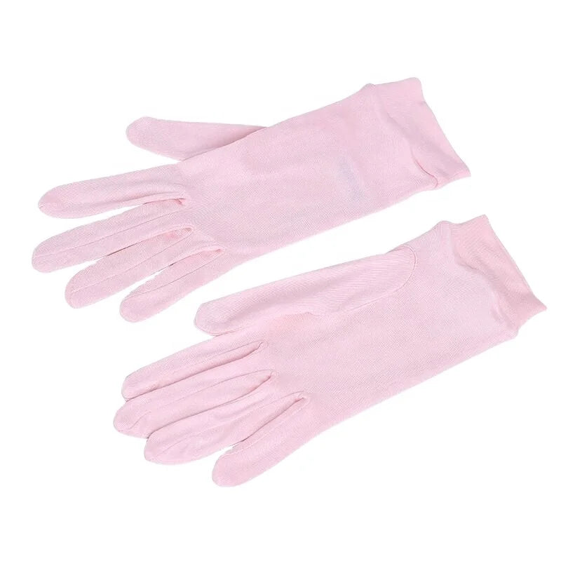 Pure Silk Womens Gloves for Sleeping Moisturizing Sunscreen UV Protection Silk Gloves for Summer