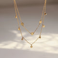 Latest Design Multi-Layer Disc Bead Necklace Handmade Small Discs Gold Plated Stainless Steel New Style Jewelry