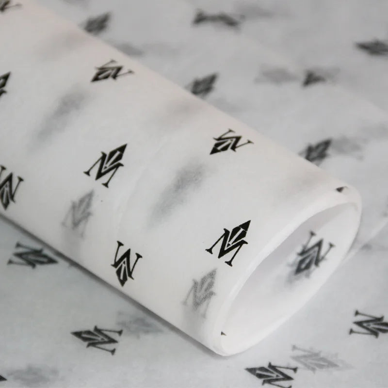Factory Direct Sale Custom Gold Brand Color Printed  Logo Gift Wrapping Tissue Paper for Gift Clothes Shoes Packing