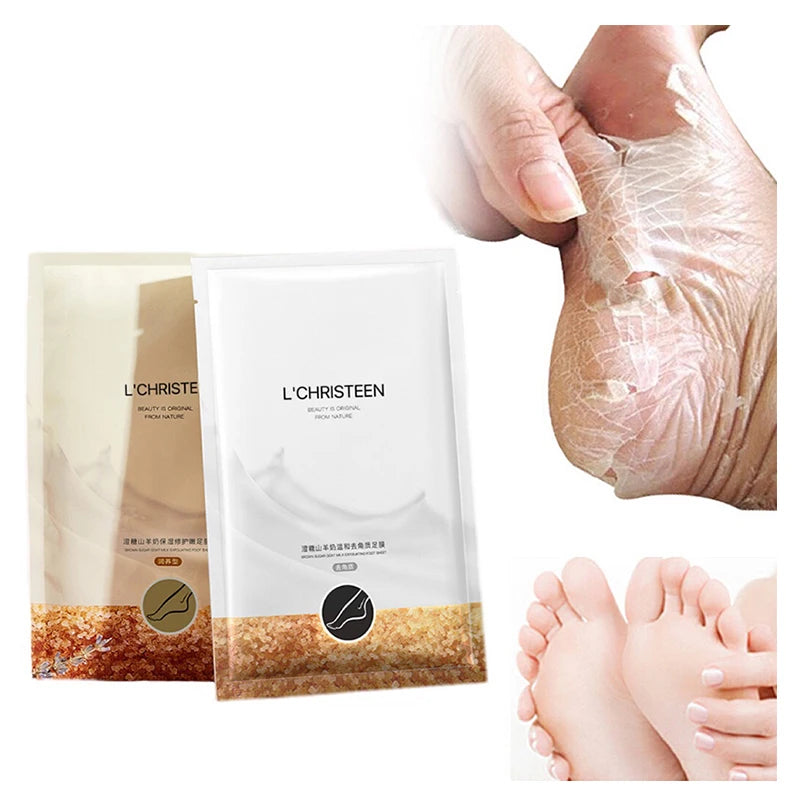 Effective Feet Exfoliating Foot Mask Skin Care Foot Peeling Dead Skin Lavender Feet Masks Pedicure Socks Foot Cream for Heels