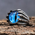 Solid Fashion Punk Stainless Steel Chunky Rings Biker Hiphop Gothic Skeleton Hand Jewelry Devil Eye Rings Vintage for Men