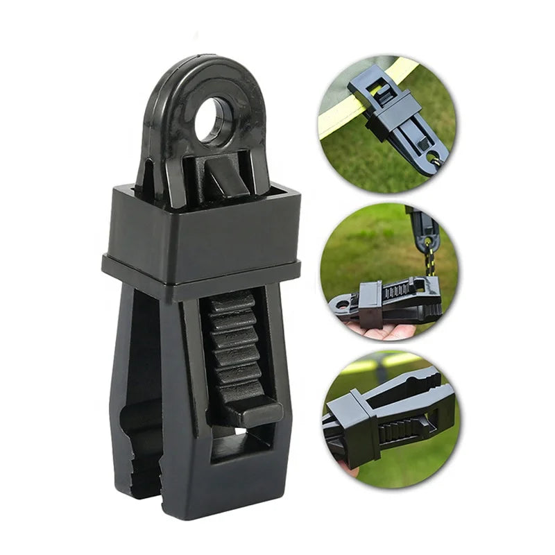 Plastic Awning Tarp Clips Heavy Duty Lock Grip Camping Fixed Reinforced Canopy Tent Clips Clamps