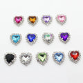 SP New Arrived Trendy Style 18mm Crystal Rhinestone Charms Acrylic Heart Necklace Pendant