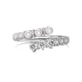 ACME S925 Sterling Silver Beads Pearl Zircon Adjustable Inlaid 18K Gold Plated Party Gift Daily Elegant Fancy Rings for Women