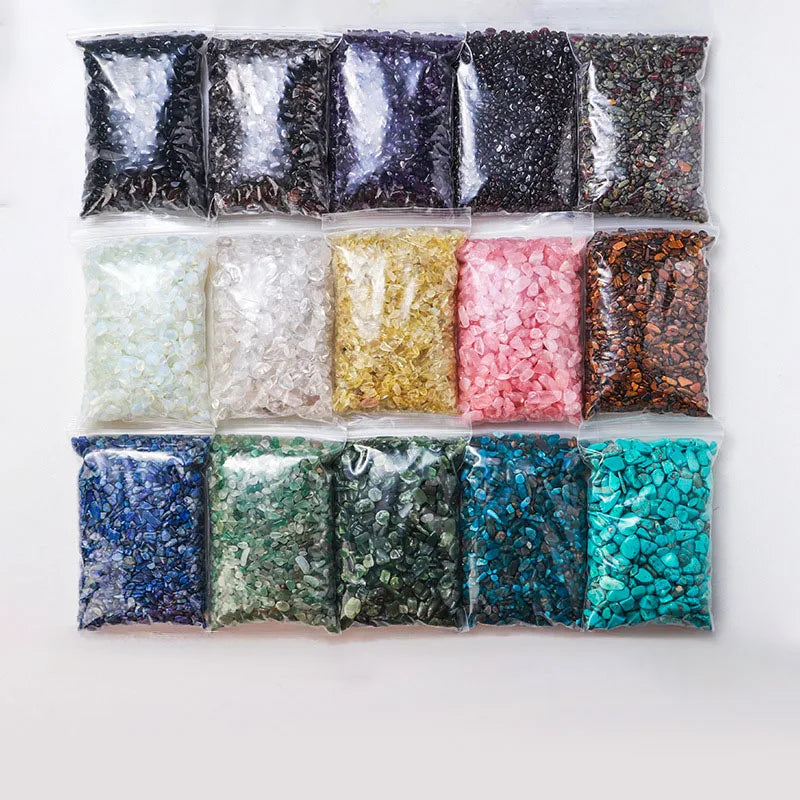 100g Bulk Wholesale Crystals Natural Crystal Chips Healing Gemstone Gravels for Home Decoration