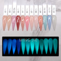 Private Label Dark Glow Colors Nude Acrylic Nail Powder Luminous Glow in the Dark Acrylic Dipping Powder for Nail Art MegaBDM