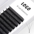 Wholesale Private Label W V Y Shape Volume Eyelash Extension Individual False Eyelashes W Clover Lash Extensions