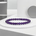 Wholesale 6mm Natural Amethyst Handmade Jade Round Beads Stretch Bracelet 7\"for Gift Wedding Party