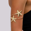 Simple Adjustable Gold and Silver Sea Star Cuff Bracelets Upper Arm Bangle Bracelets-Fashionable Upper Arm Bangle Bangle