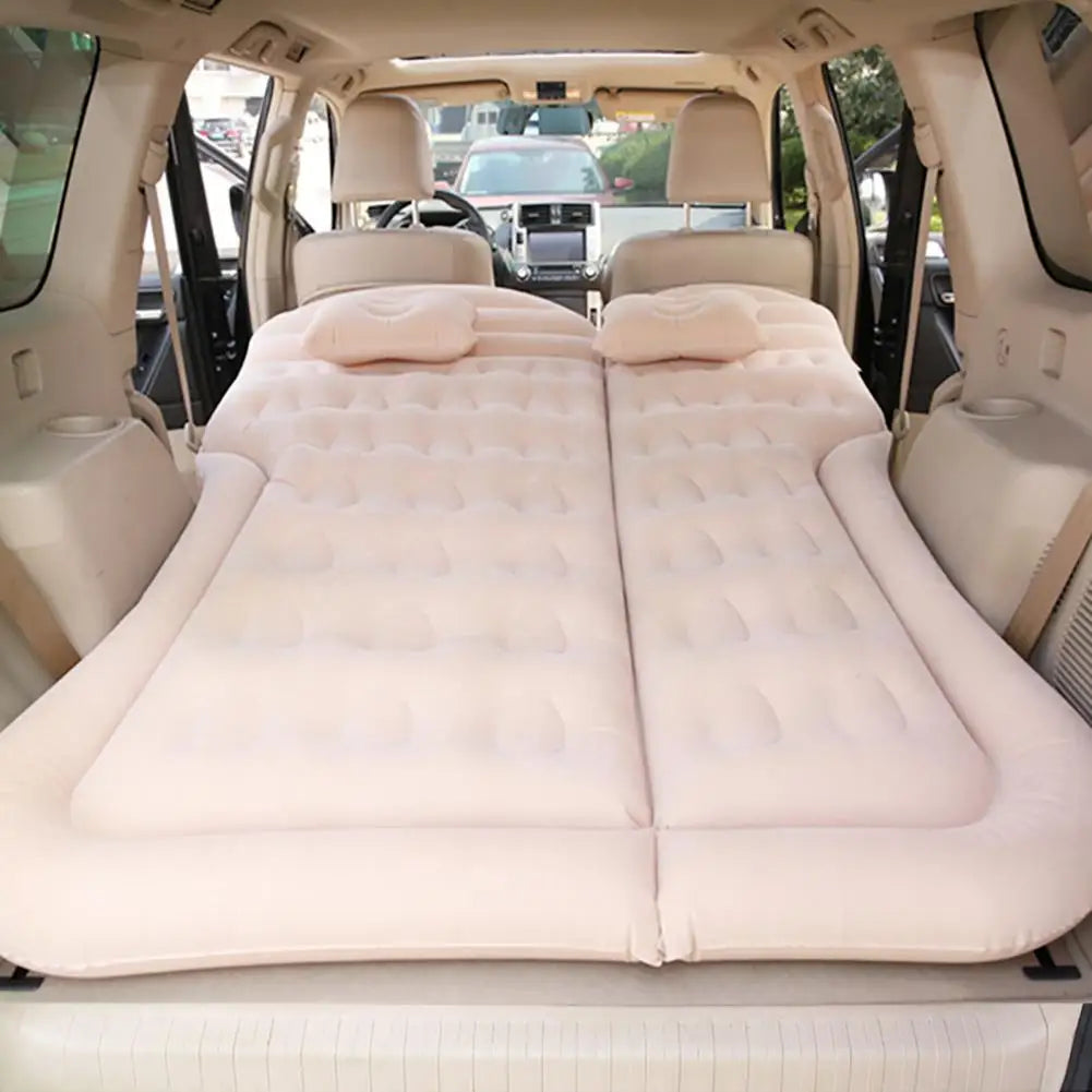 Car Inflatable Air Mattress Travel Camping Sleep Bed Portable Cushion Bed with Pump 2 Pillows for SUV Truck Minivan