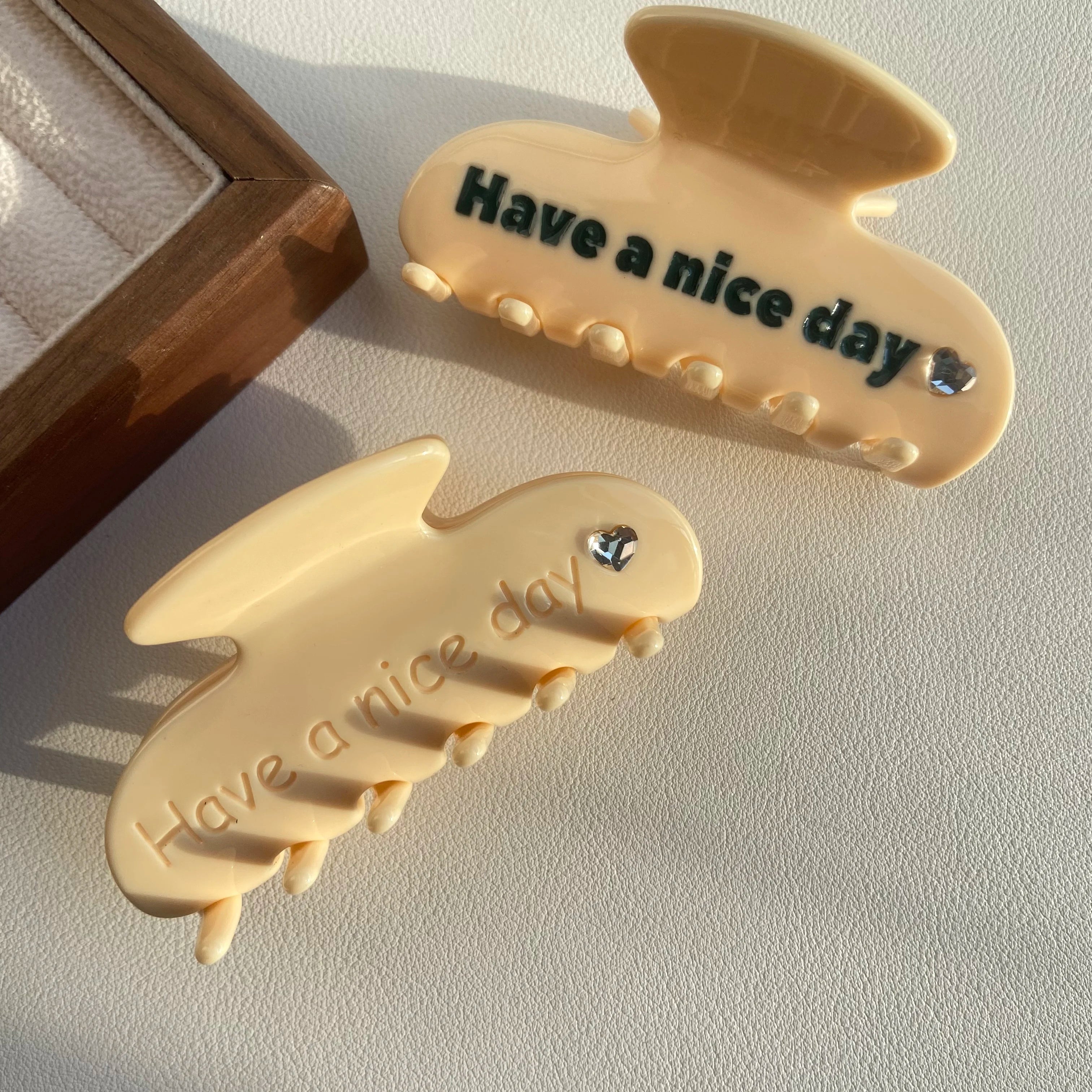 ZiTeng Factory Custom Logo 8cm Hairpin Acetic Acid Claw with Custom Text Color Personalized Hairpin Hairclip