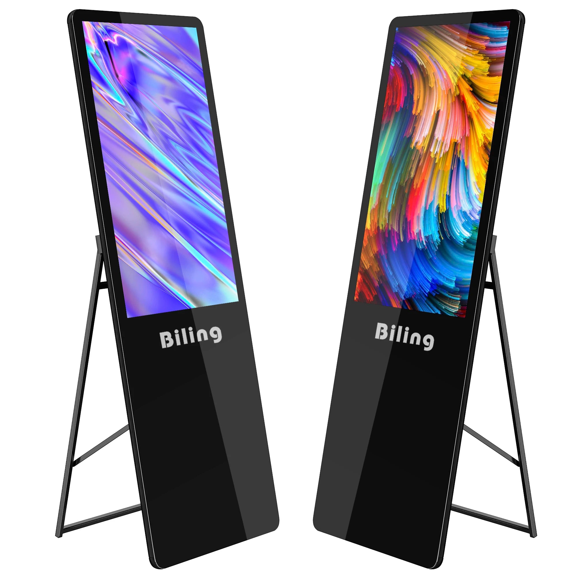43 55 Inch Led-backlight Lcd Portable Poster Digital Signage Touch Screen Advertising Interactive Kiosk