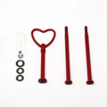 Red Color Heart Shape Cake Stand Handles and Fittings Cake Plate Stand Hardware CSH-006