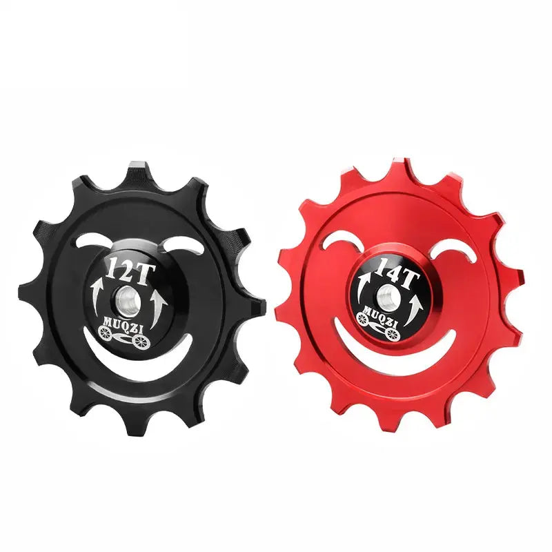 MUQZI Bike 12T 14T Rear Derailleur Jockey Wheel Ceramic Bearing Guide Wheel MTB Road Bicycle Aluminum Alloy Pulley Idler