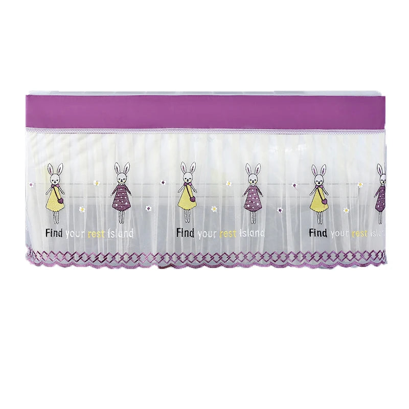 Cute Multicolor Polyester Dustproof Air Conditioning Cover with Printed Design for Home Decoration MegaBDM