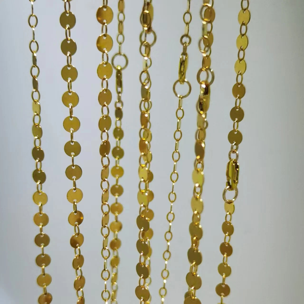 GN125 Wholesale Coins Chain Necklace 14K Gold Filled Chocker Handmade Pendants Gold Jewelry