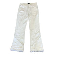 DENIMGUYS  Hip Hop Men Vintage Denim Washed Raw Edge Distressed Pants Flared Stacked Jeans