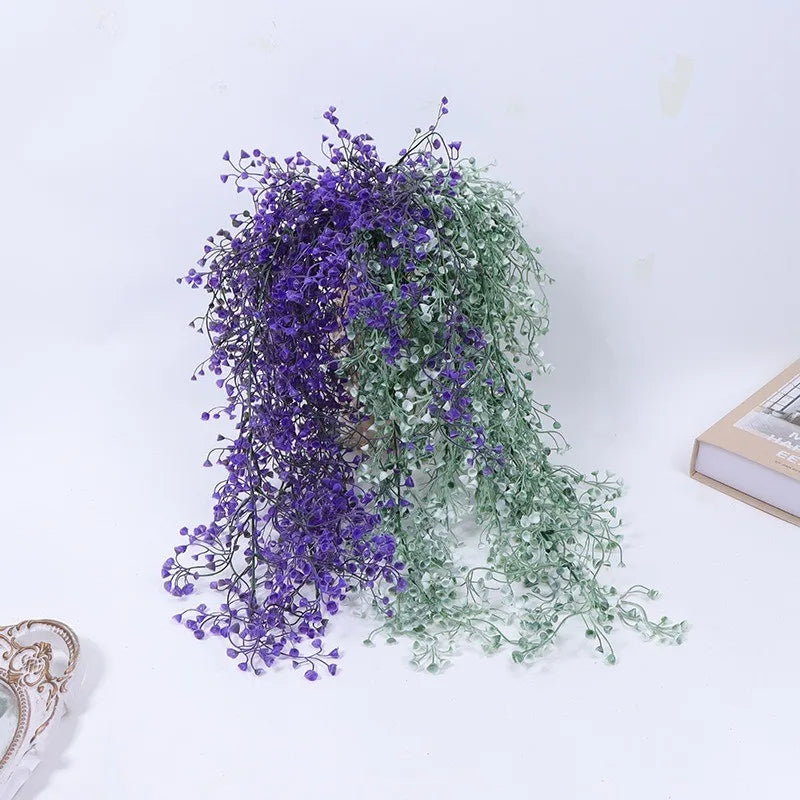 Artificial Golden Bell Willow Wall Hanging Vines Green Plants False Flowers Vine for Living Room Graduation Easter Wall
