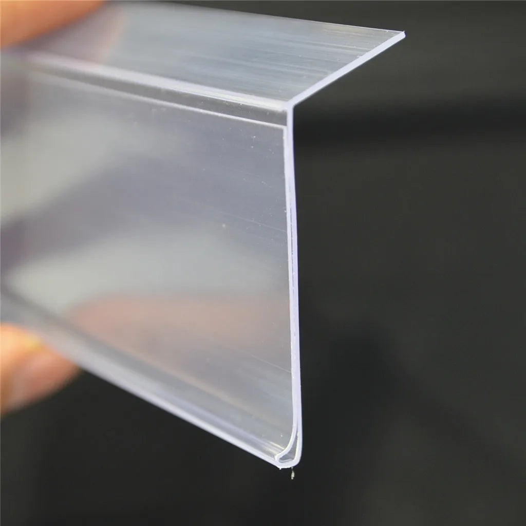 Supermarket Shelf Edge Price Label Holder With Adhesives Plastic Data Strip of Supermarket Shelf