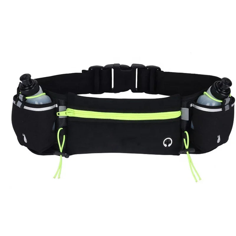 Trail Running Fitness Accessories Water Bottle Holder Racing Pouch Sports Fanny Pack Waist Bag Polyester Zipper Waterproof