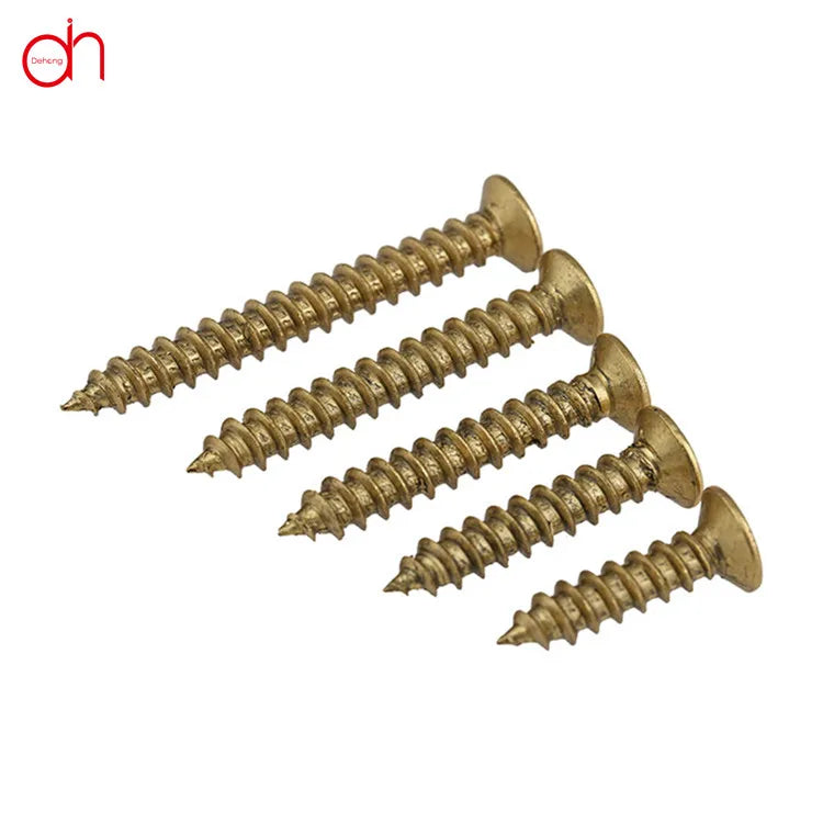 Phillips Flat Head Solid Brass Self Tapping Screws Copper Wood Brass Screws