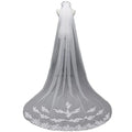 Wholesale 2022 Exquisite Handmade 3M Lace Bridal Veil New Bride Wedding Dress Accessory with Car Stock Flower for Wedding Party