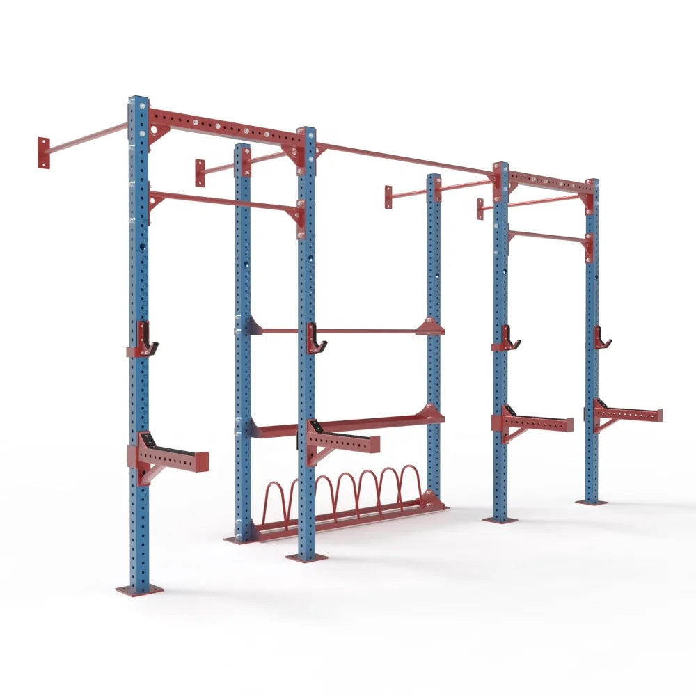 Cross Training Multi Function Station Wall Mounted Rig Squat Power Rack Cage Fitness Gym Commercial Use Steel Tube Q235 Sunshine