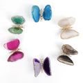 Huiying Animal butterfly agate slice coaster jewelry making craft